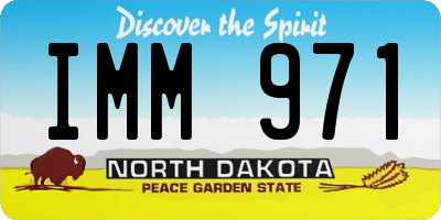 ND license plate IMM971