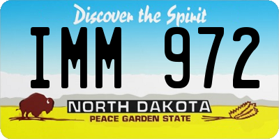 ND license plate IMM972