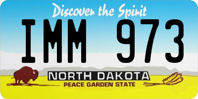 ND license plate IMM973