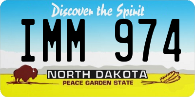 ND license plate IMM974