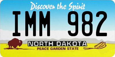 ND license plate IMM982