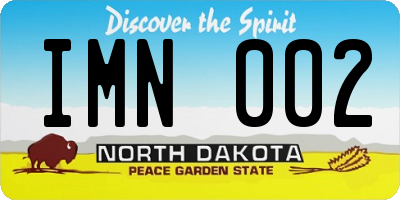 ND license plate IMN002