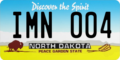 ND license plate IMN004