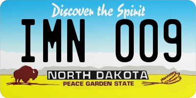 ND license plate IMN009