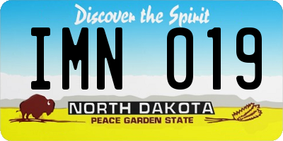 ND license plate IMN019