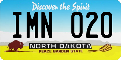 ND license plate IMN020