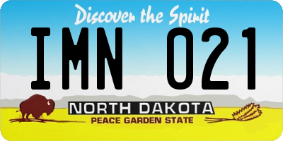 ND license plate IMN021
