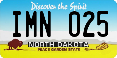 ND license plate IMN025
