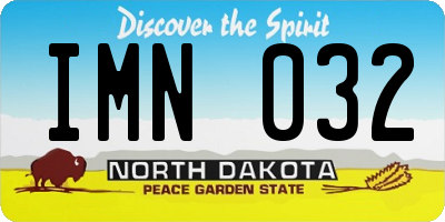 ND license plate IMN032