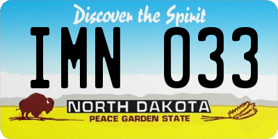 ND license plate IMN033