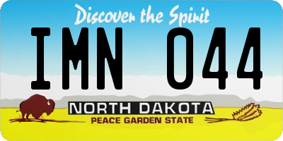 ND license plate IMN044