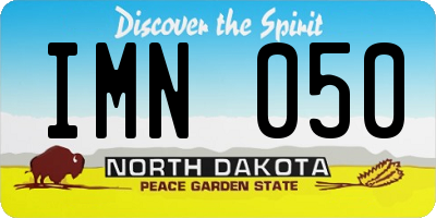 ND license plate IMN050