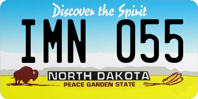 ND license plate IMN055