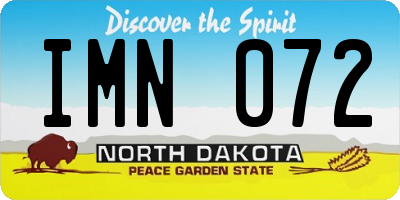 ND license plate IMN072