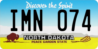 ND license plate IMN074