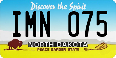 ND license plate IMN075