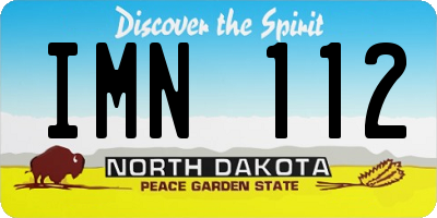 ND license plate IMN112