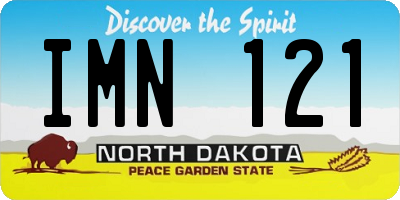 ND license plate IMN121