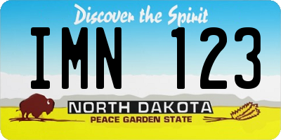 ND license plate IMN123
