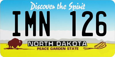 ND license plate IMN126