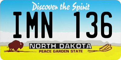 ND license plate IMN136