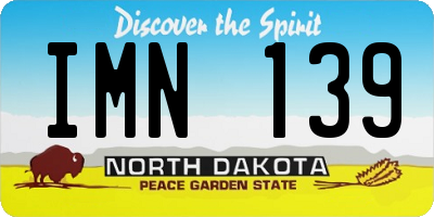 ND license plate IMN139