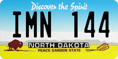 ND license plate IMN144