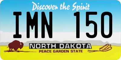 ND license plate IMN150