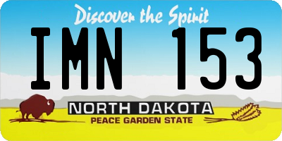 ND license plate IMN153