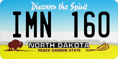 ND license plate IMN160