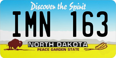 ND license plate IMN163