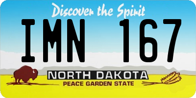 ND license plate IMN167