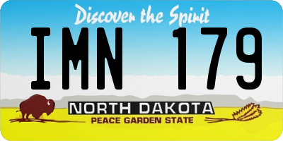 ND license plate IMN179