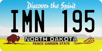 ND license plate IMN195