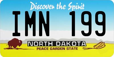 ND license plate IMN199
