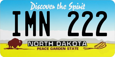 ND license plate IMN222