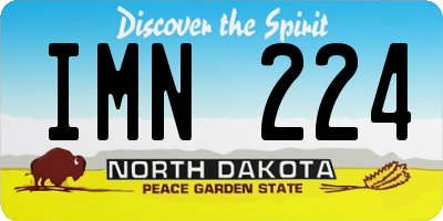 ND license plate IMN224