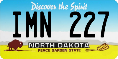 ND license plate IMN227