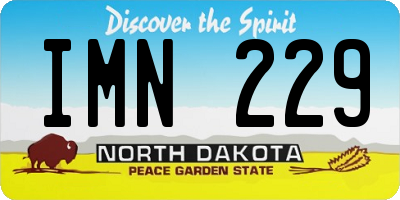 ND license plate IMN229