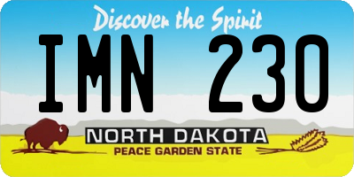 ND license plate IMN230