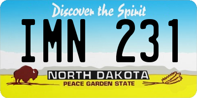 ND license plate IMN231