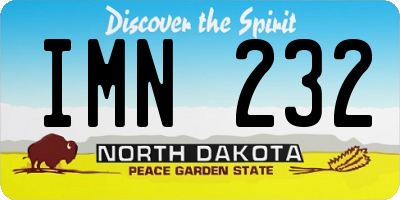 ND license plate IMN232