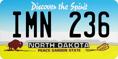 ND license plate IMN236