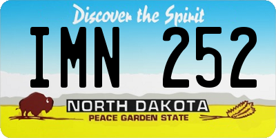 ND license plate IMN252
