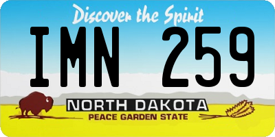 ND license plate IMN259