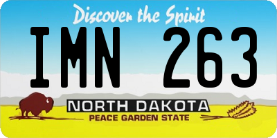 ND license plate IMN263