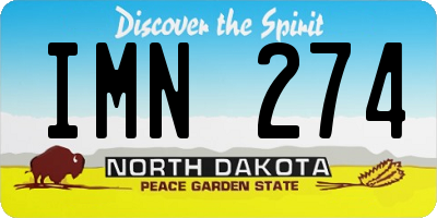 ND license plate IMN274