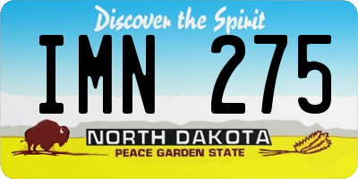 ND license plate IMN275