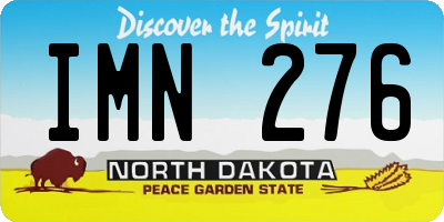 ND license plate IMN276
