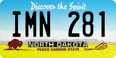 ND license plate IMN281